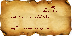 Linkó Tarzícia névjegykártya